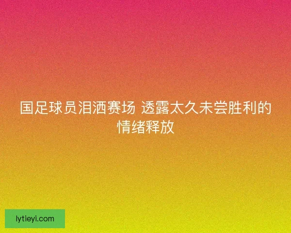 国足球员泪洒赛场 透露太久未尝胜利的情绪释放